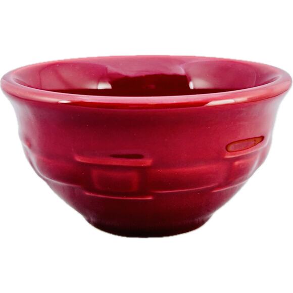 Longaberger Pottery Paprika Dessert Bowl Woven Traditions - Picture 2 of 8